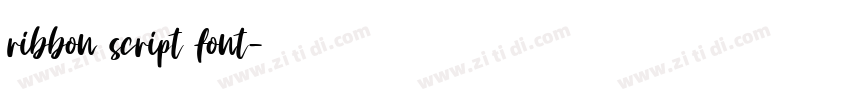 ribbon script font字体转换